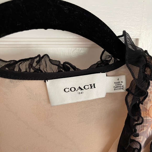 Coach Dress Size 4 Dusty Pink Rose Print - Picture 3 of 3